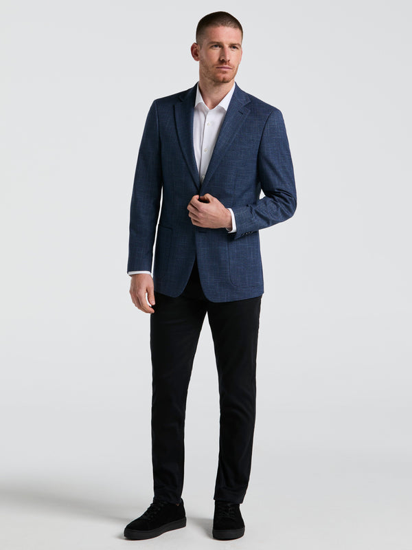 Perry Ellis Mini Houndstooth Pattern Sportcoat Blue