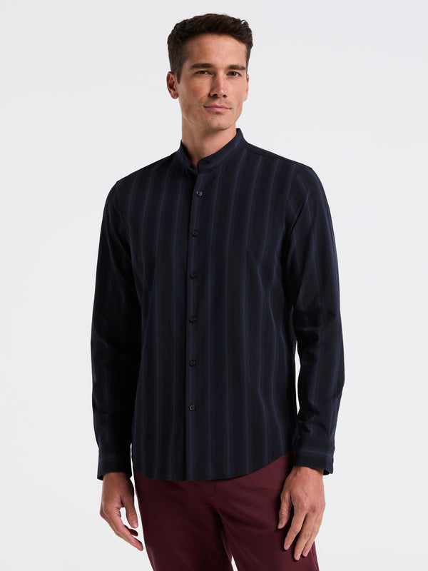 perry ellis Ombre Stripe Slim Fit Long Sleeve Shirt Dark Sapphire