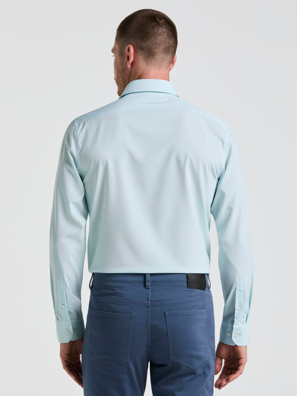 Perry Ellis Performance Tech Geo Print Dress Shirt Lime