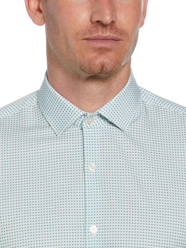 Perry Ellis 4-Way Stretch Big Check Shirt Green