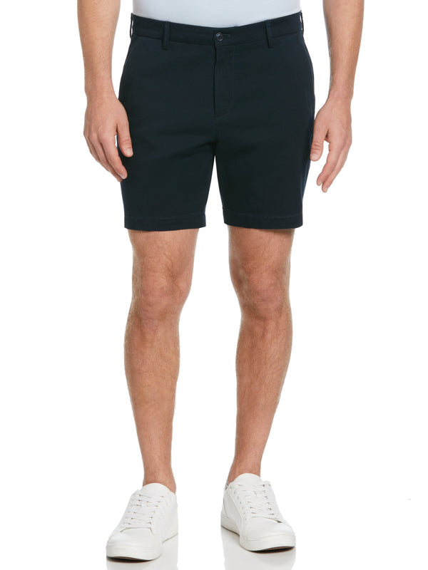 Perry Ellis 7" Stretch Dyed Solid Twill Short Black