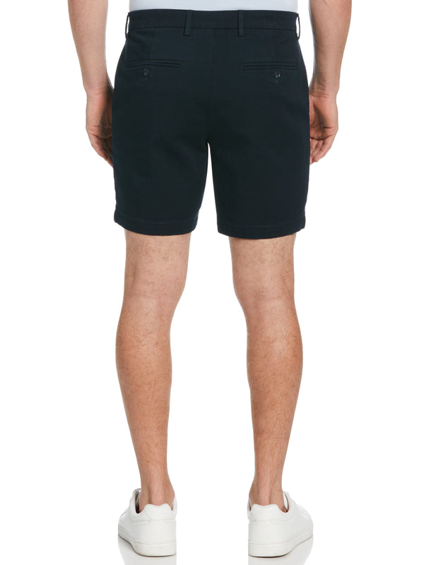 Perry Ellis 7" Stretch Dyed Solid Twill Short Black