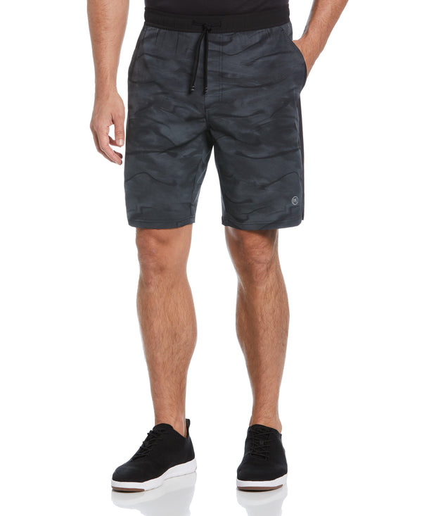 perry ellis 9" Printed Stretch Short Caviar