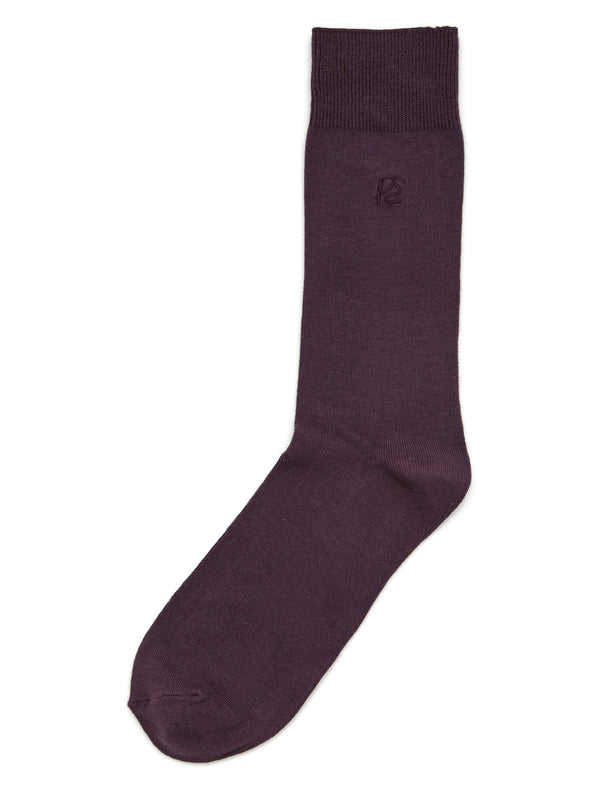 Perry Ellis Bamboo Logo Socks Plum Perfect