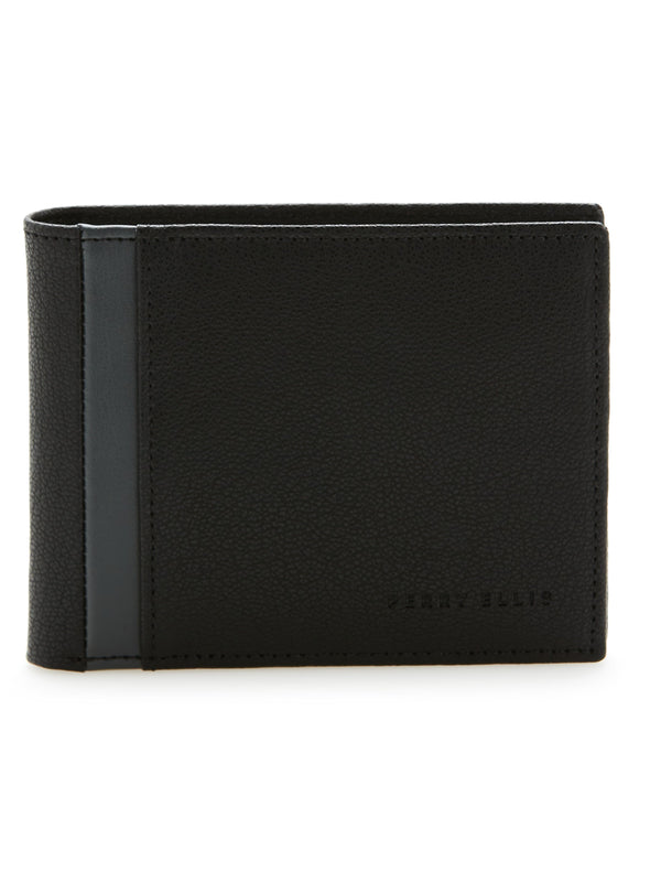 Perry Ellis Contrast Bifold Wallet Blk