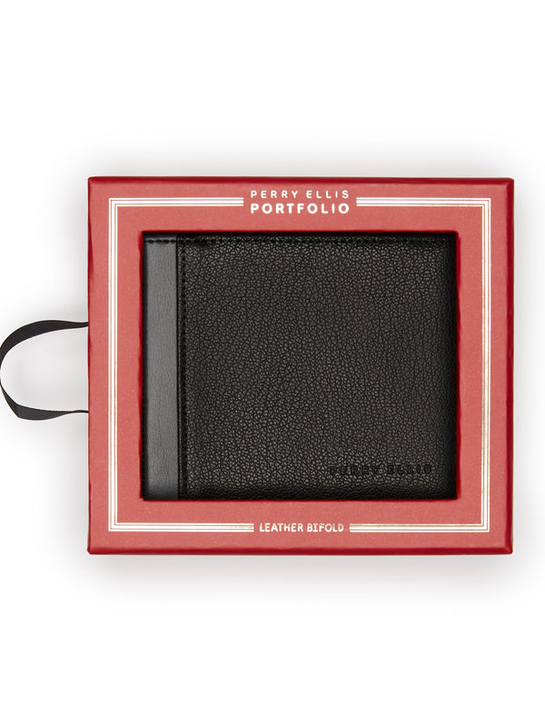 Perry Ellis Contrast Bifold Wallet Blk