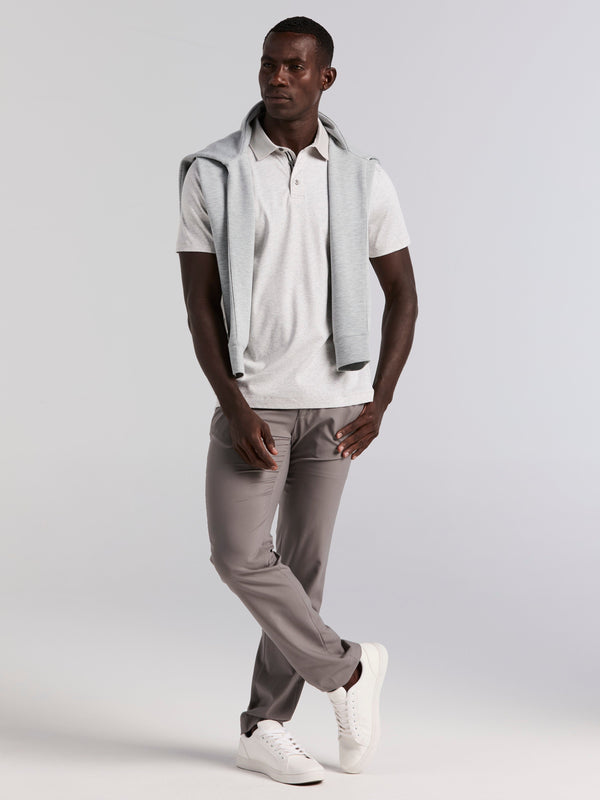 Perry Ellis Cool Interlock Polo Moonstruck Heather