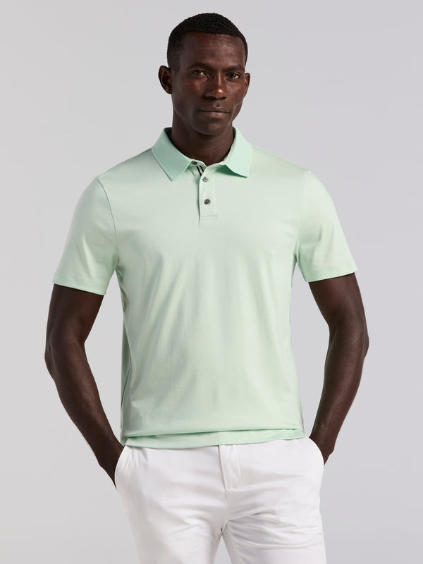 Perry Ellis Cool Interlock Polo Moonstruck Heather