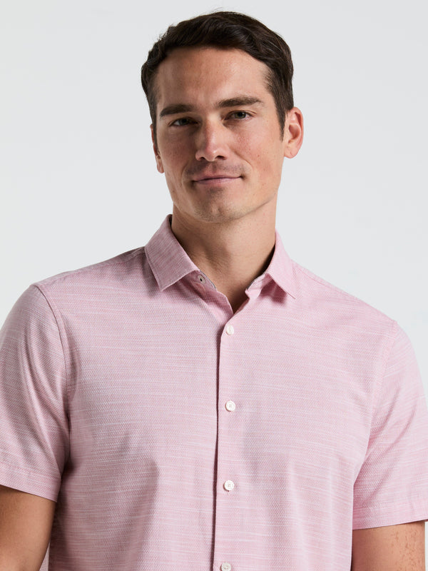 Perry Ellis Cotton Dobby Shirt Cardinal