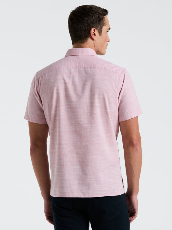 Perry Ellis Cotton Dobby Shirt Cardinal