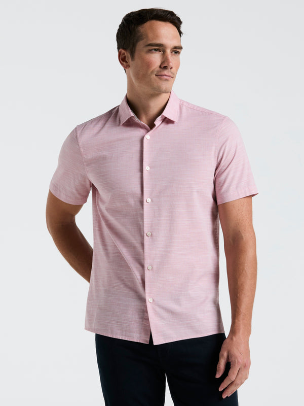 perry ellis Cotton Dobby Shirt Cardinal