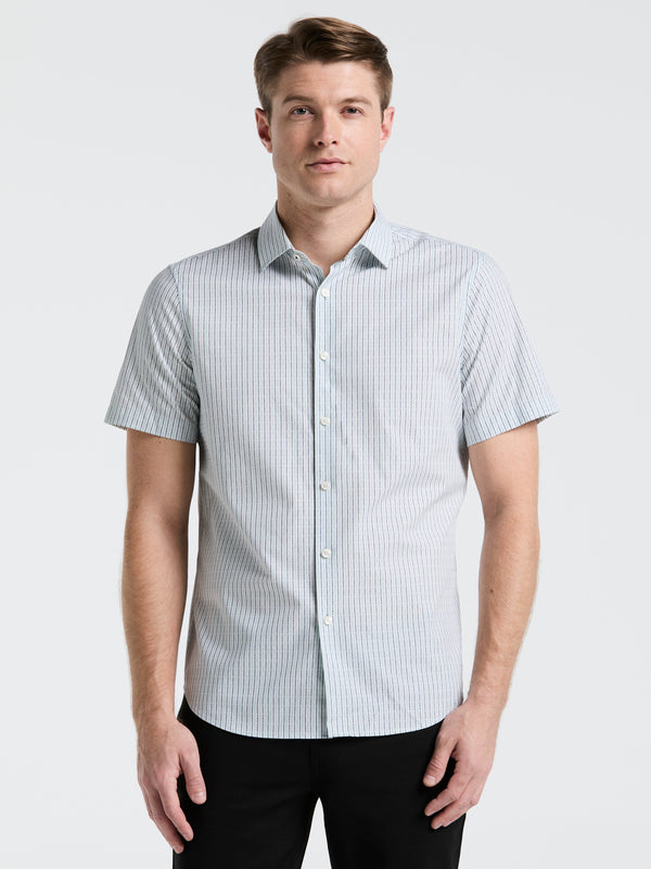 Perry Ellis Cotton Dobby Stripe Shirt Ether