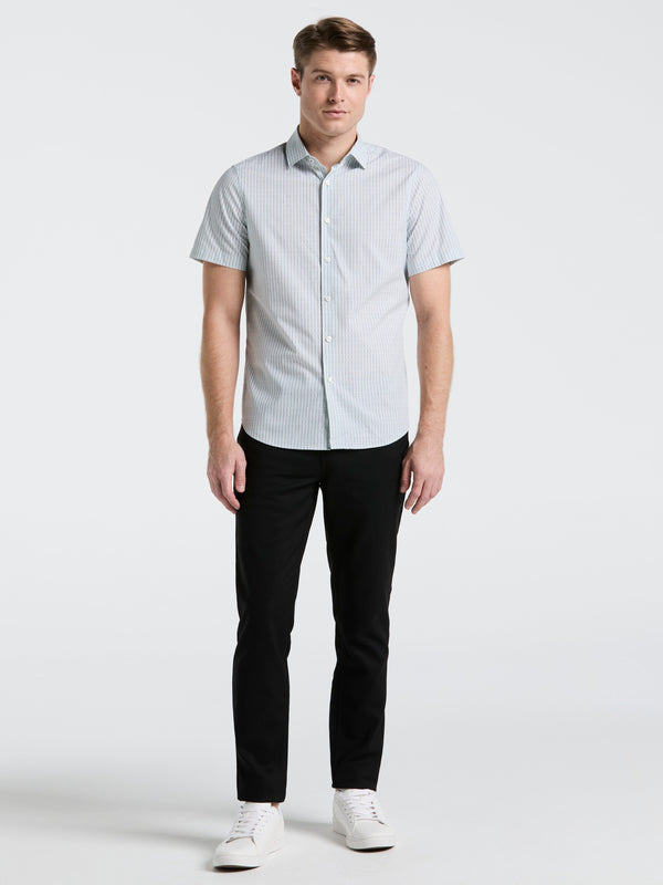 perry ellis Cotton Dobby Stripe Shirt Ether