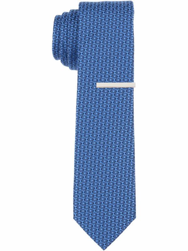 perry ellis Cronan Geo Slim Tie Blue