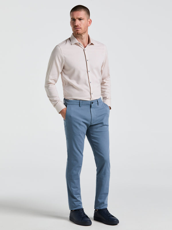 Perry Ellis Dobby Micro Print Dress Shirt Taupe