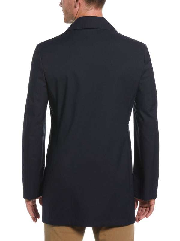 Perry Ellis Elias All Weather Nylon Pea Coat Navy