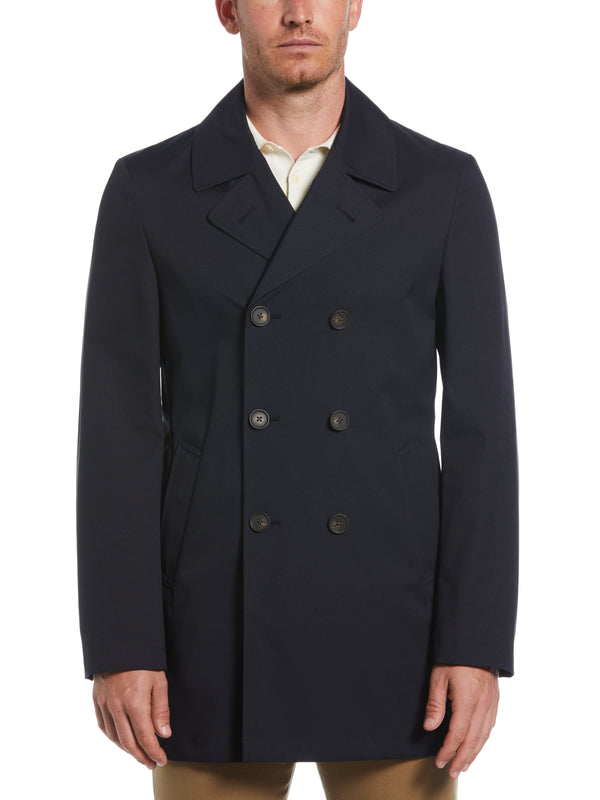 perry ellis Elias All Weather Nylon Pea Coat Navy
