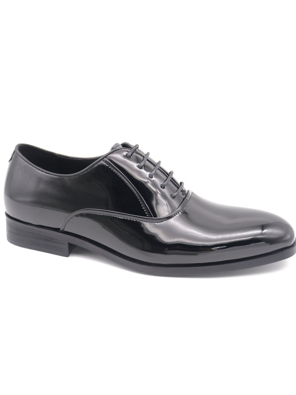 perry ellis Faux Leather Oxford Patent Shoe Black