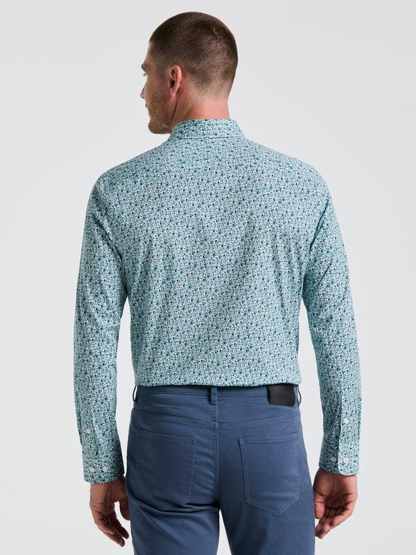 Perry Ellis Floral Print Shirt Wasabi
