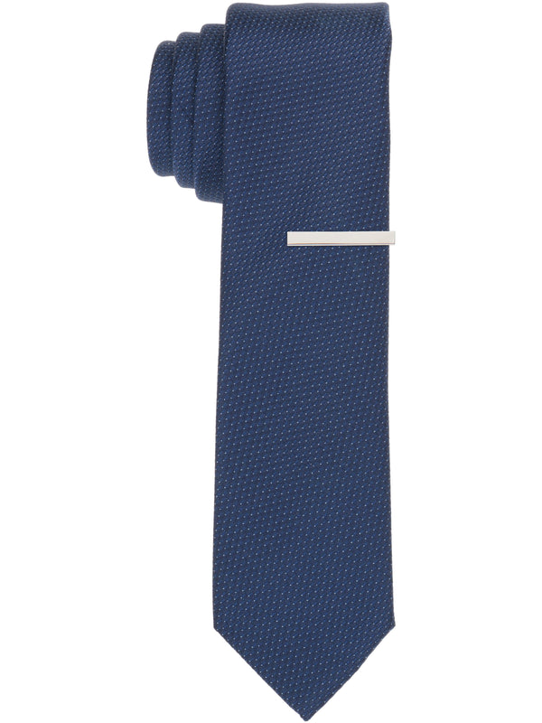 perry ellis Garratte Micro Slim Tie Navy