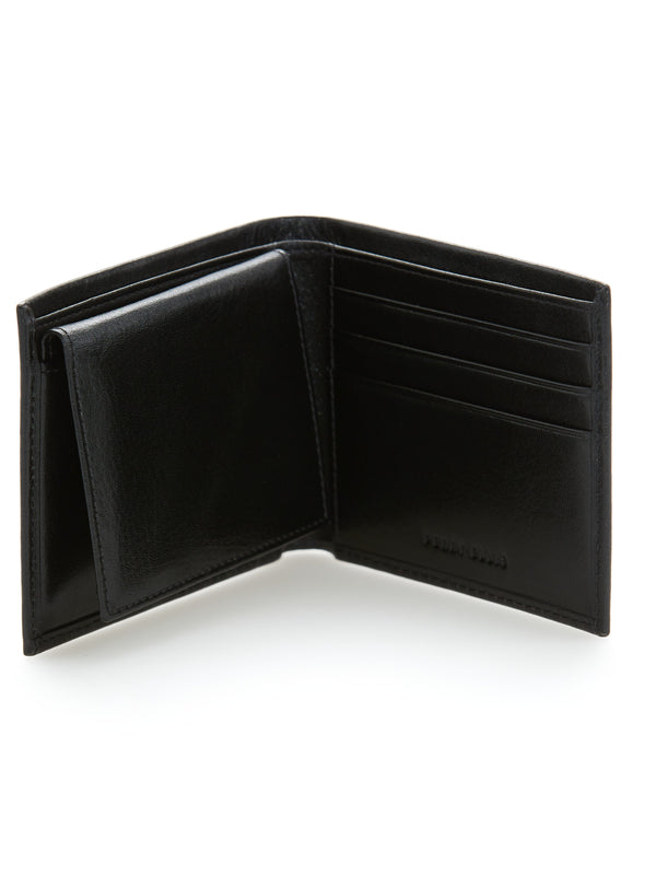 Perry Ellis Genuine Glazed Leather Wallet Black