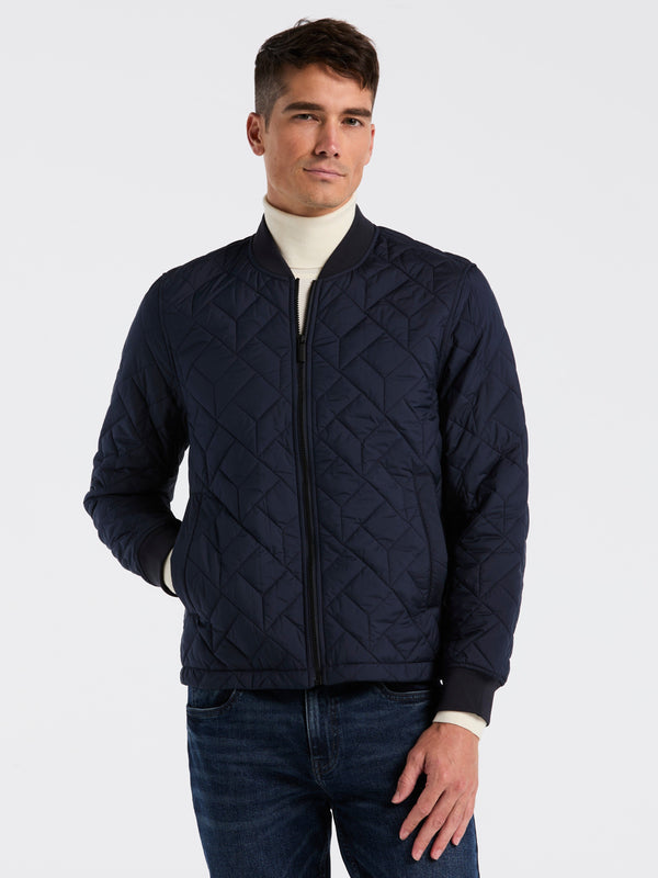 perry ellis Geo Quilted Jacket Dark Sapphire