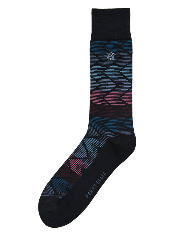 Perry Ellis Herringbone Bamboo Socks Dark Sapphire