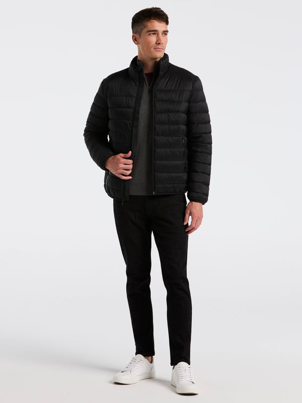 Perry Ellis Lightweight Puffer Jacket Black
