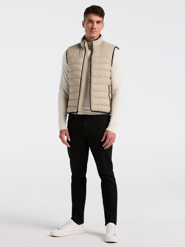 Perry Ellis Lightweight Puffer Vest Island Fossil