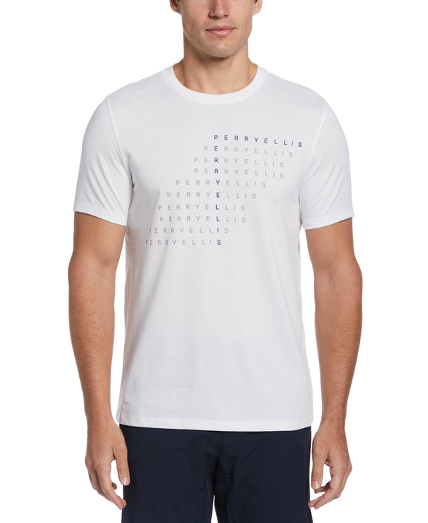perry ellis Logo Cotton Tee Bright White
