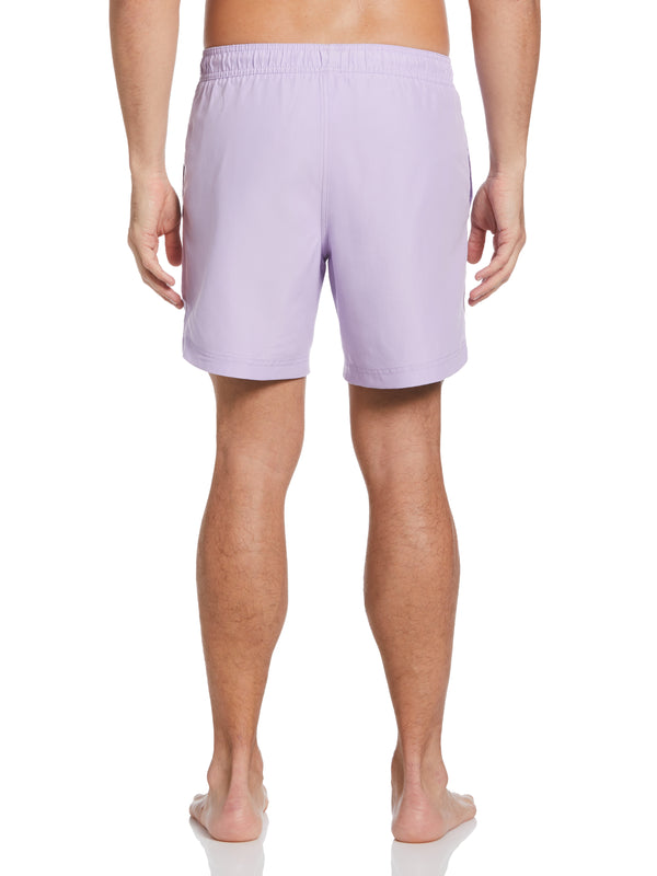 Perry Ellis Logo Print Swim Short Lilac Breeze