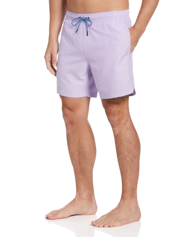 perry ellis Logo Print Swim Short Lilac Breeze