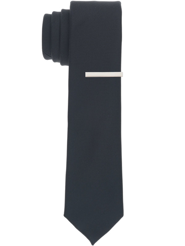 Perry Ellis Oxford Solid Slim Tie Charcoal