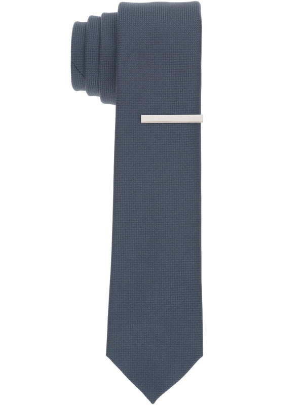 perry ellis Oxford Solid Slim Tie Charcoal