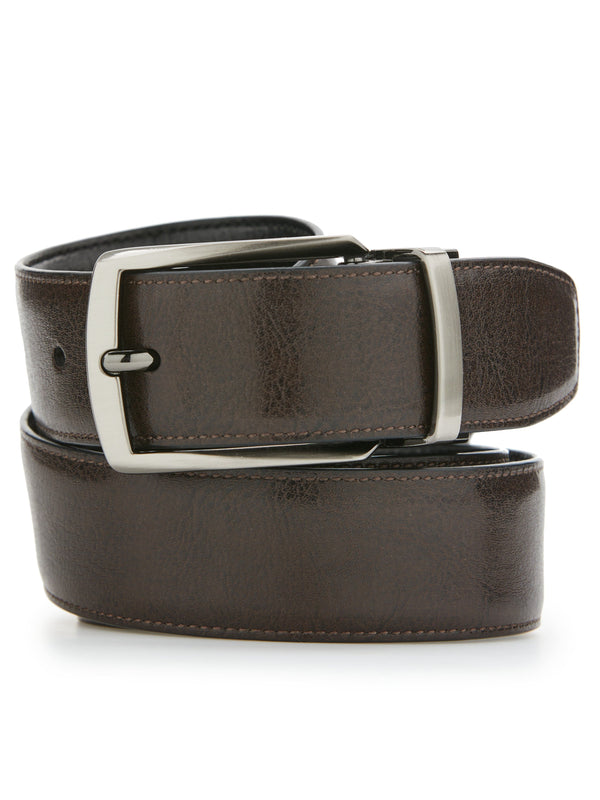 Perry Ellis Park Slope Black Leather Belt Blk20