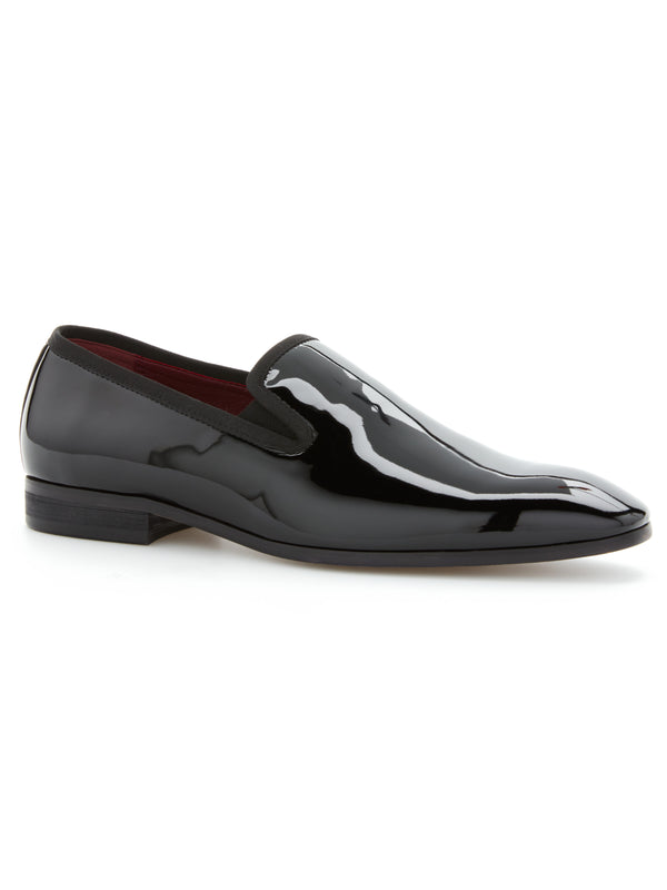 perry ellis Patent Leather Slip-On Shoes Black