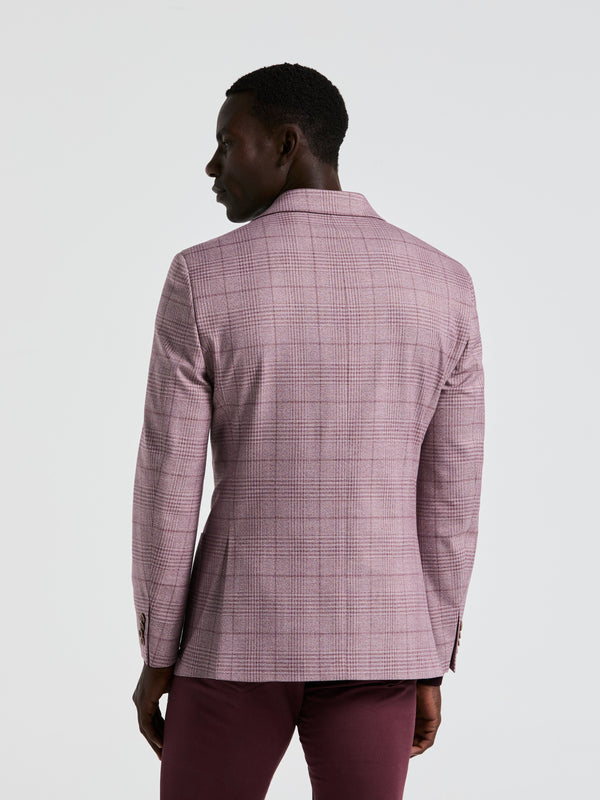 Perry Ellis Plaid Print Sportcoat Pink