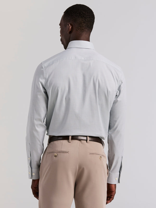 Perry Ellis Plaid Slim Fit Poplin Shirt Arctic