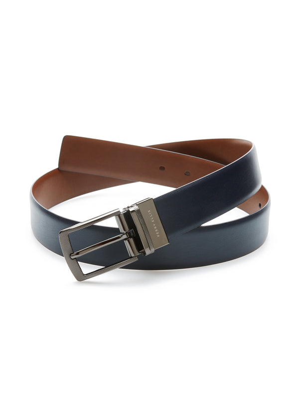 perry ellis Reversible Leather Belt Navy/Brown
