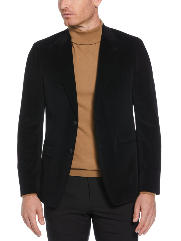 perry ellis Skinny Fit Velvet Sportcoat Black