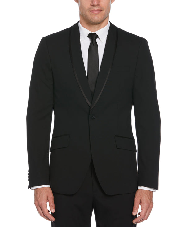 Perry Ellis Slim Fit Black Stretch Tuxedo