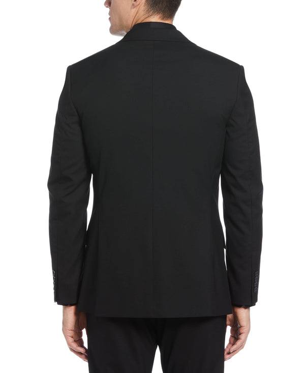 Perry Ellis Slim Fit Contrast Tuxedo Jacket Black