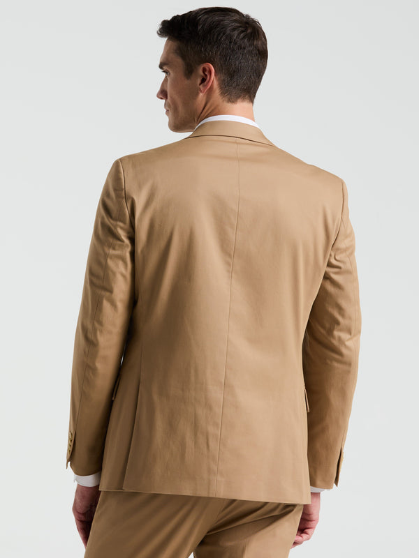 Perry Ellis Slim Fit Cotton Blend Suit Jacket Tan
