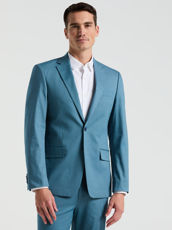 perry ellis Slim Fit Cotton Blend Suit Jacket Teal
