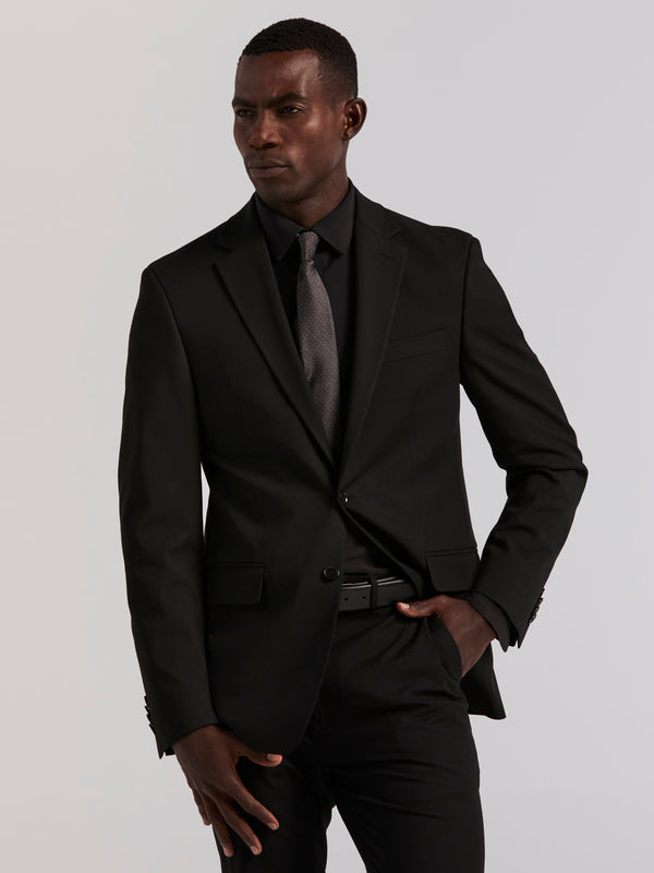 Perry Ellis Slim Fit Gabardine Suit Jacket Black
