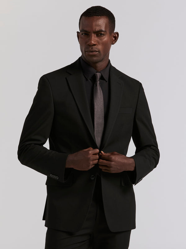 perry ellis Slim Fit Gabardine Suit Jacket Black