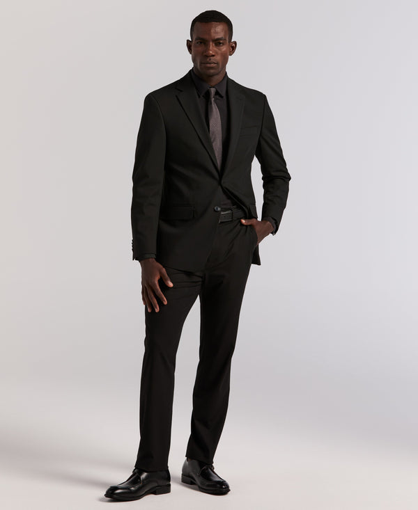 Perry Ellis Slim Fit Gabardine Suit Pant Black