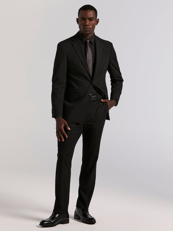 Perry Ellis Slim Fit Gabardine Suit Pant Black