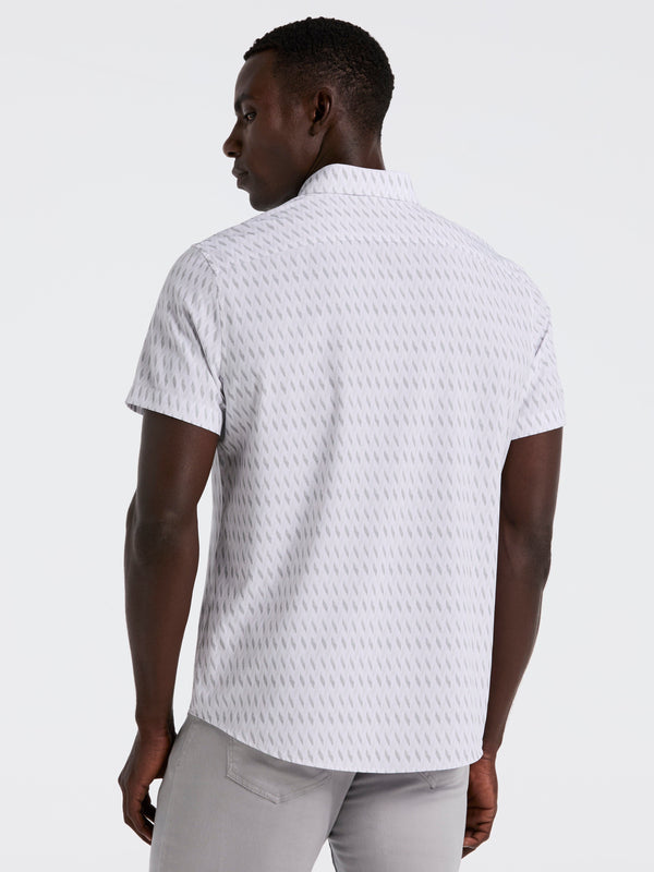 Perry Ellis Slim Fit Geo Print Shirt Bright White