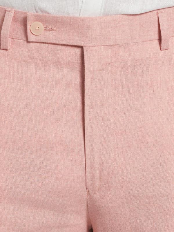 Perry Ellis Slim Fit Linen Blend Suit Pant Pink